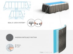   Bestway 412x201x122 rattan 101 56722