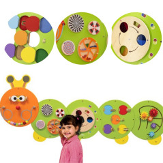 Большая сенсорно-манипуляционная доска PolarB by VIGA Гусеница Certyfikat FSC Montessori 44557