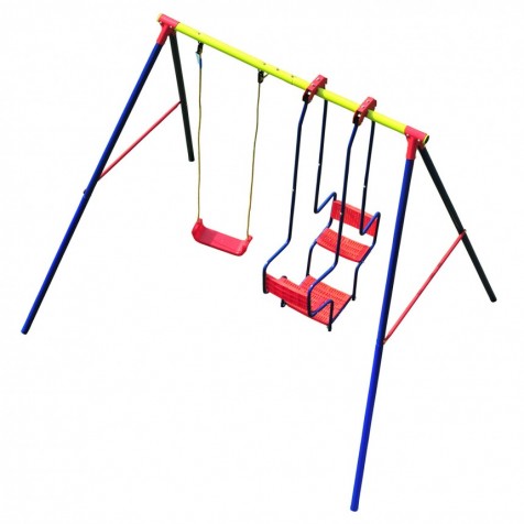 HUDORA DOUBLE SWING SET WITH GONDOLA