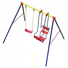 HUDORA DOUBLE SWING SET WITH GONDOLA
