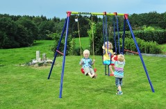 HUDORA DOUBLE SWING SET WITH GONDOLA