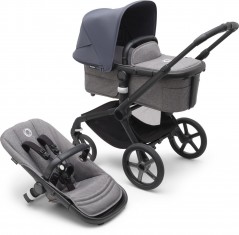 black-grey melange-stormy blue