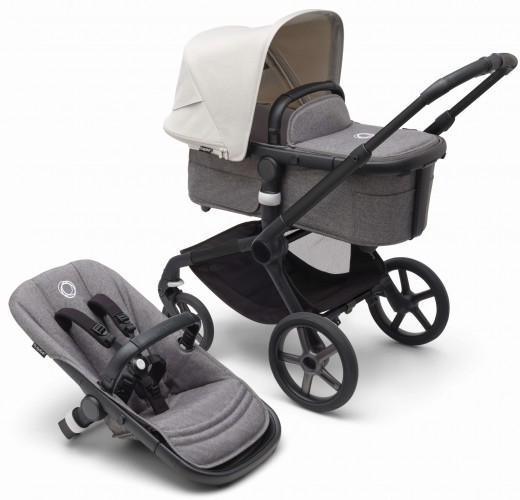 black-grey melange-misty white