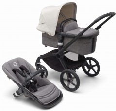 black-grey melange-misty white