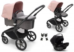 black/grey melange/pink