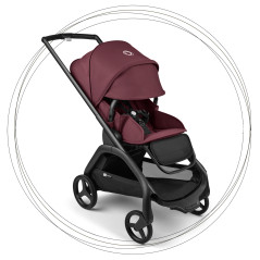   Bugaboo Dragonfly BLACK/DARK CHERRY